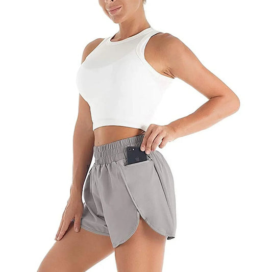 Women’s Running Shorts with Zipper Pocket