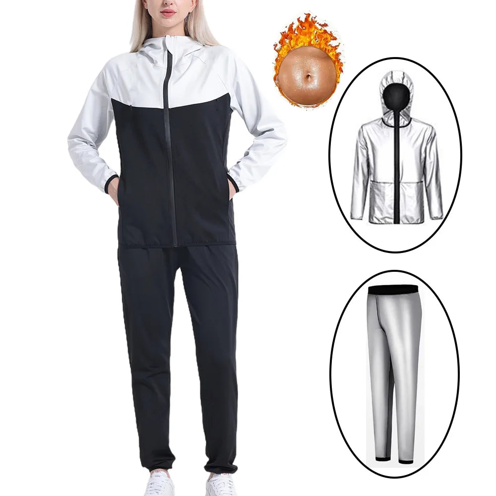 Women’s Two Piece Sweat Sauna Suit Set