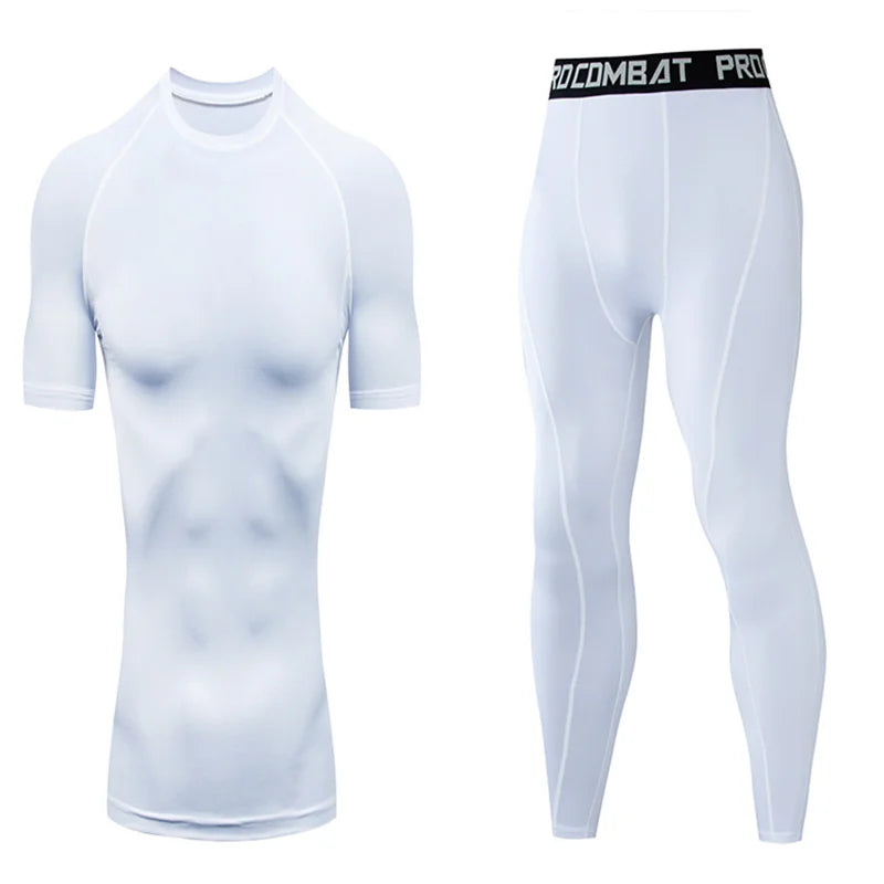 Men's Short Sleeve T-Shirts Long Sleeve Top Base Layer Leggings Pant Tight Running Trousers Gym Sports Shorts S M L XL 2XL 3XL