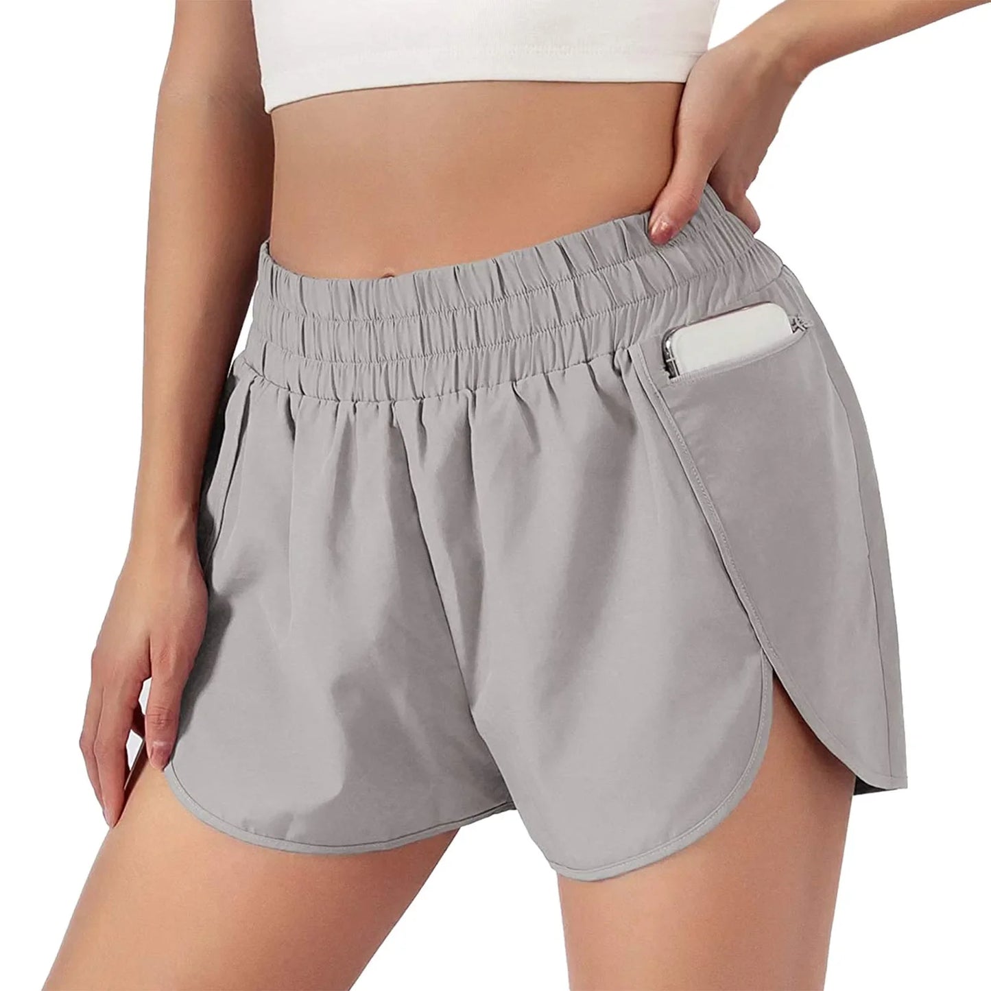 Women’s Running Shorts with Zipper Pocket