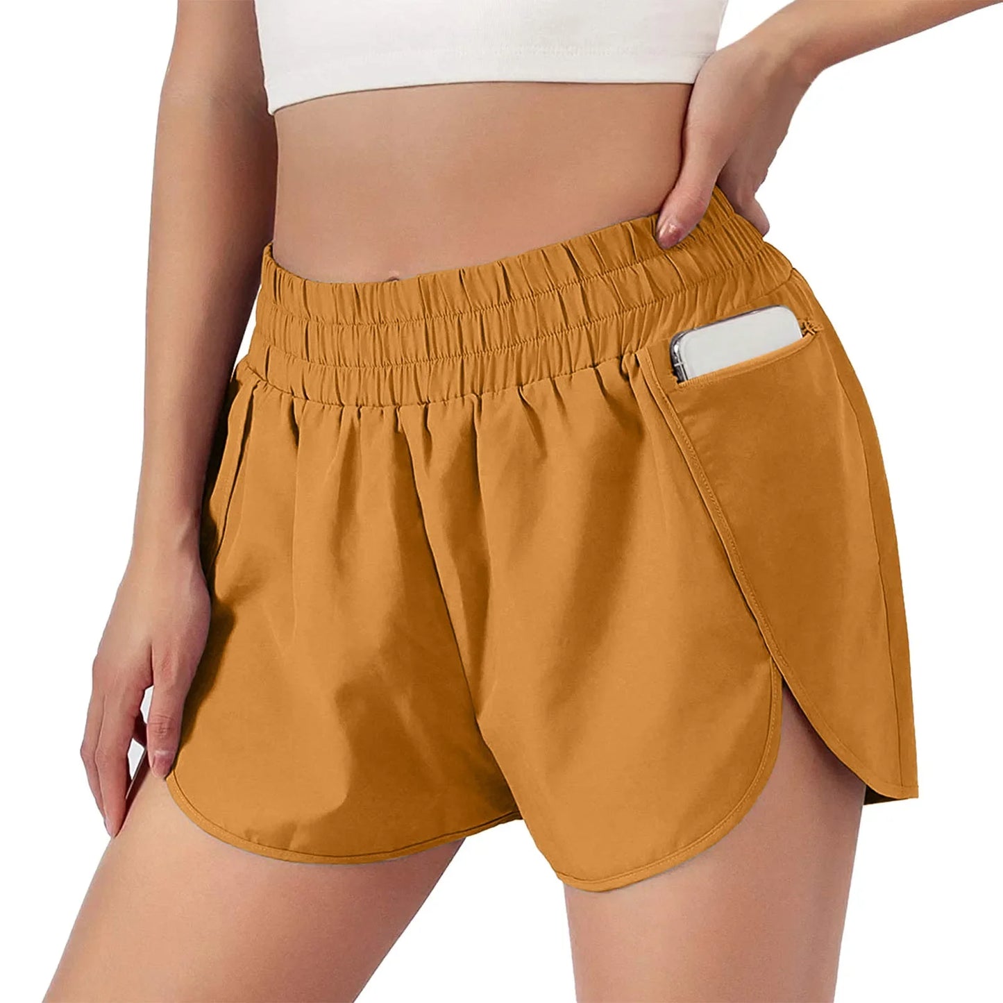 Women’s Running Shorts with Zipper Pocket